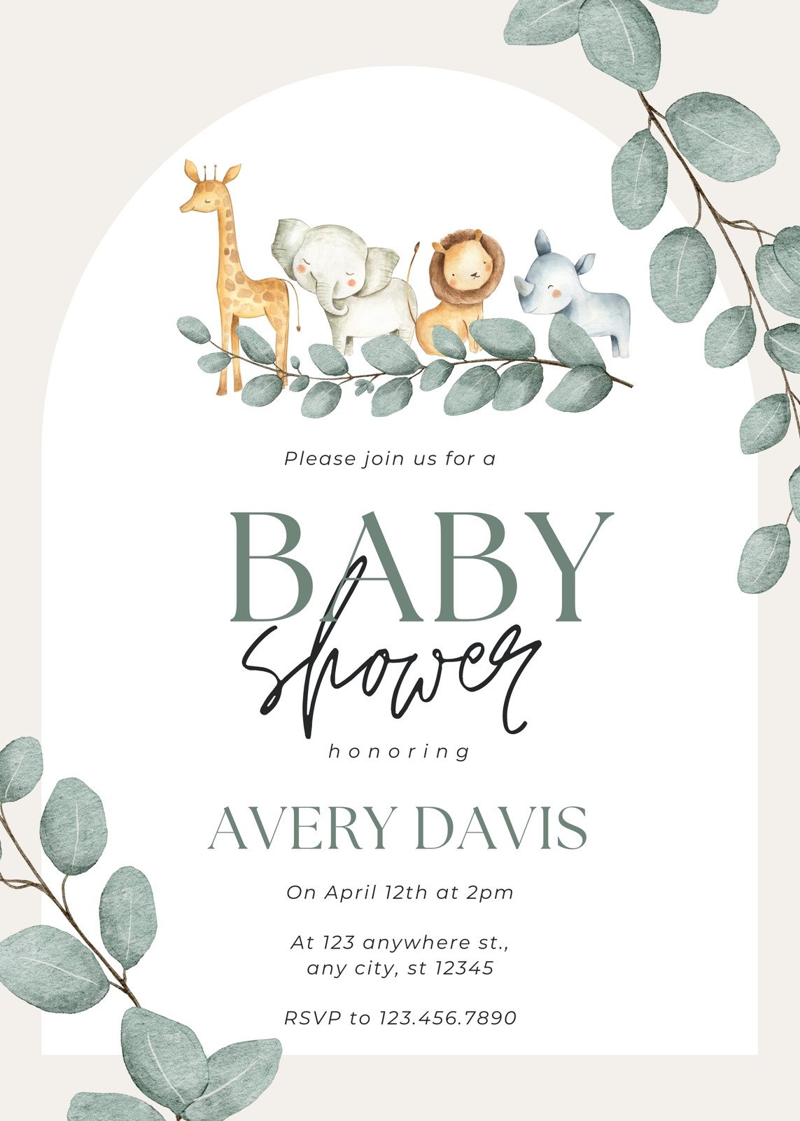 Baby Shower Invitation Template Example Baby Shower Invitation Template Example