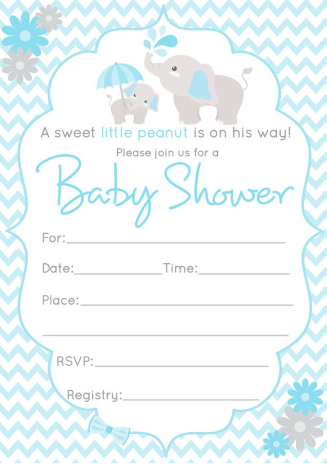 Baby Shower Invitation Template For Boys
