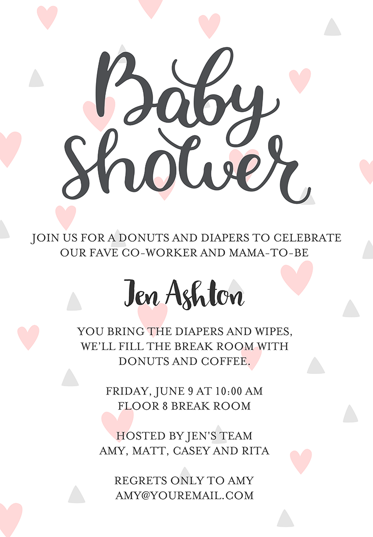 Baby Shower Invitation Wording Example Baby Shower Invitation Wording Example