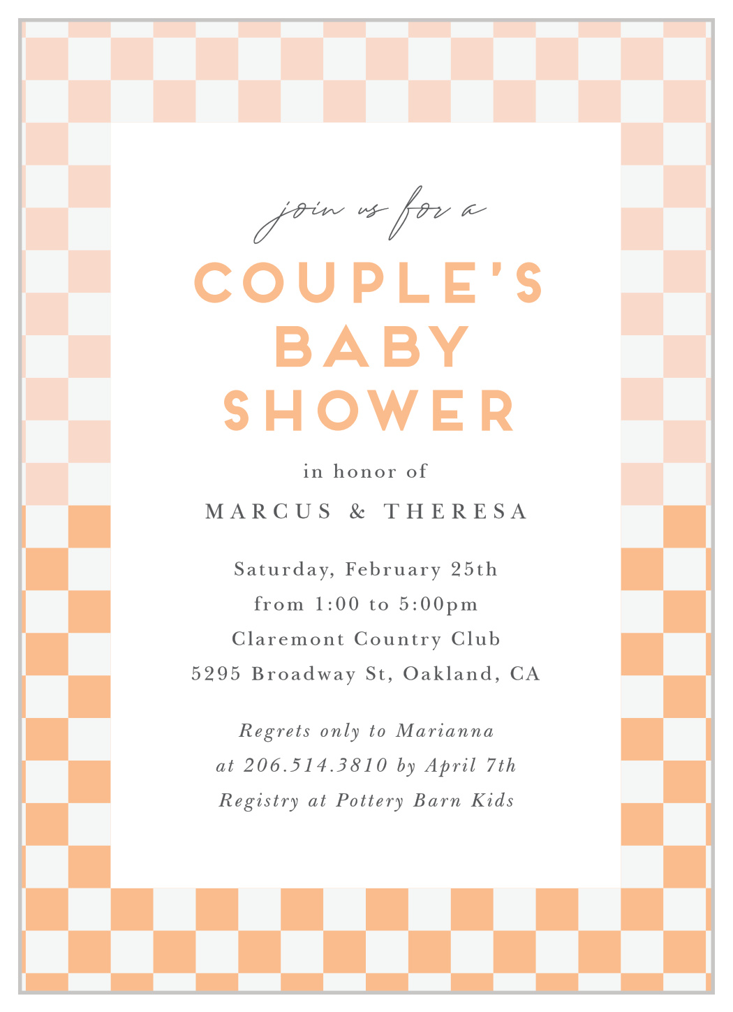 Couples Baby Shower Invitation Template Example Couples Baby Shower Invitation Template Example