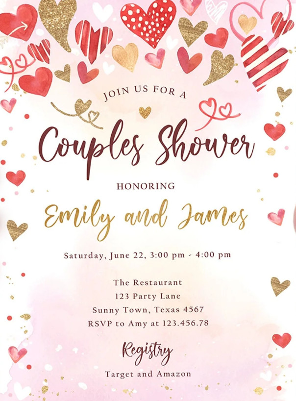 Couples Baby Shower Invitation Template Sample Couples Baby Shower Invitation Template Sample