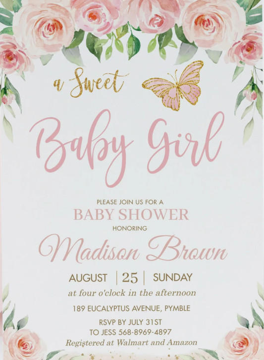 Example of Baby Shower Invitation Template for Girls Example of Baby Shower Invitation Template for Girls