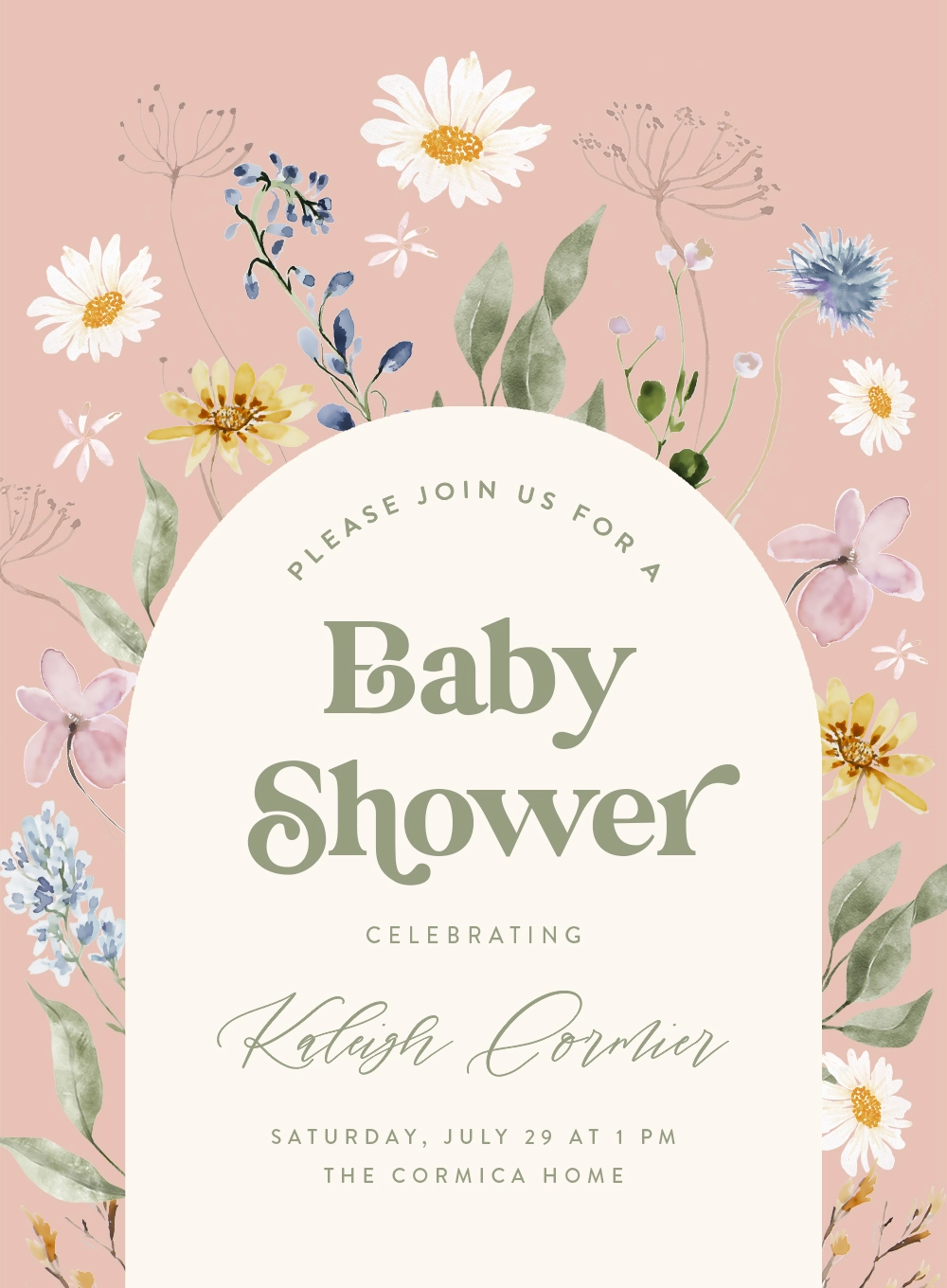 Example of Baby Shower Invitation Template Example of Baby Shower Invitation Template