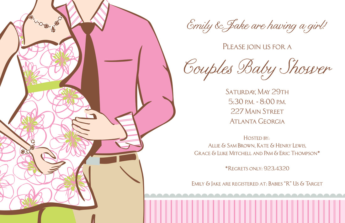 Example of Couples Baby Shower Invitation Template Example of Couples Baby Shower Invitation Template