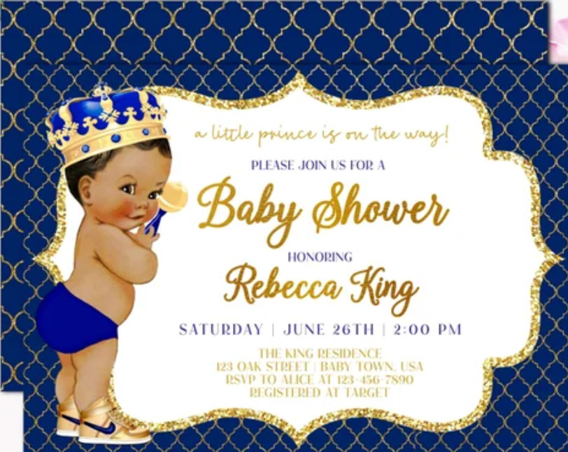 Example of Royal Baby Shower Invitation Template Example of Royal Baby Shower Invitation Template
