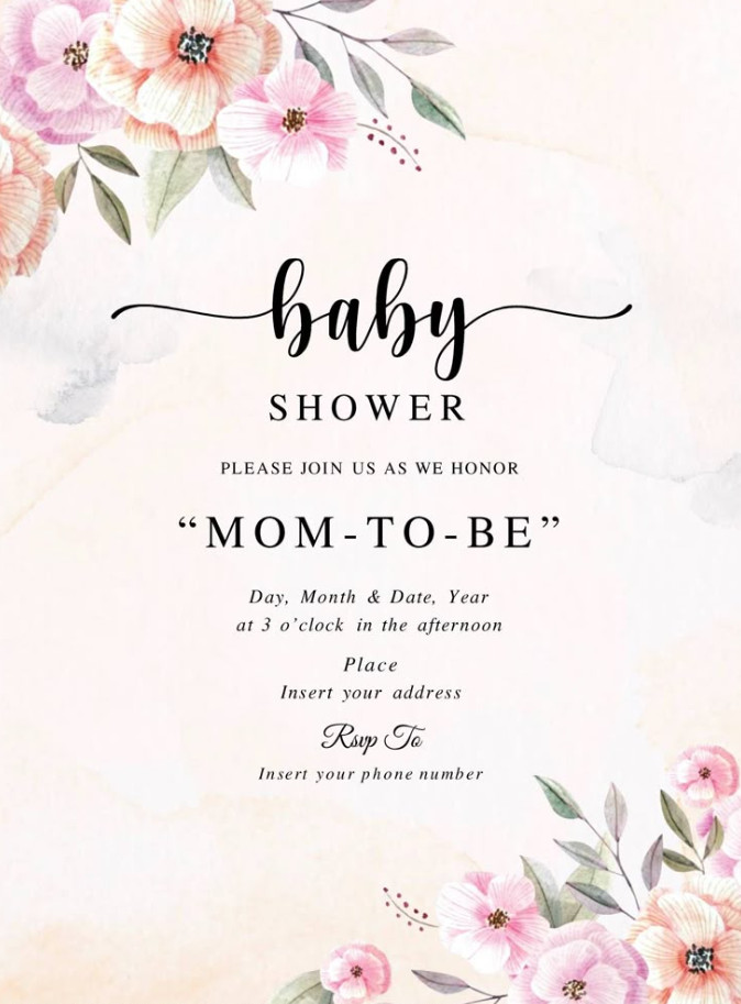 Example of Unique Baby Shower Invitation Template Example of Unique Baby Shower Invitation Template