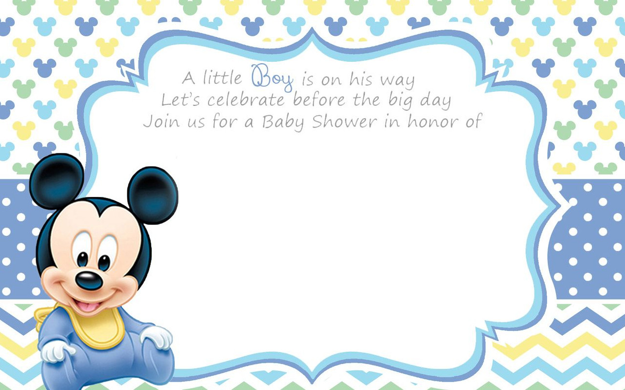 Mickey Mouse Baby Shower Invitation Template Sample Mickey Mouse Baby Shower Invitation Template Sample