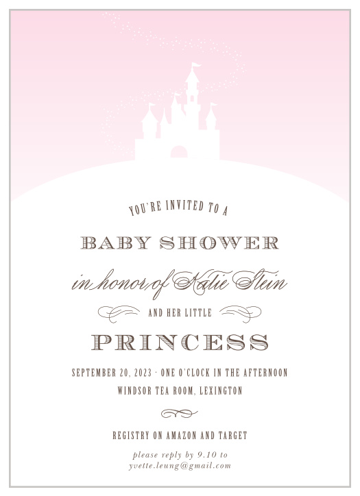 Princess Baby Shower Invitation Template Example Princess Baby Shower Invitation Template Example