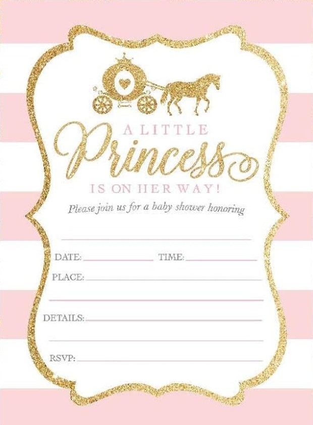 Princess Baby Shower Invitation Template