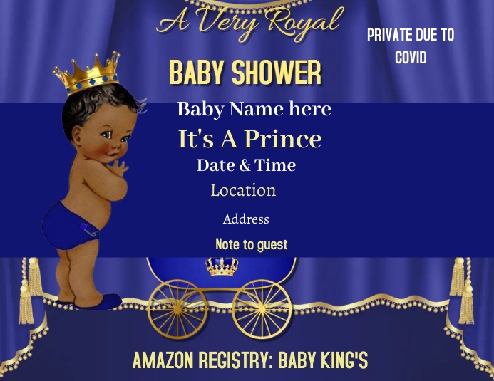 Royal Baby Shower Invitation Template Sample
