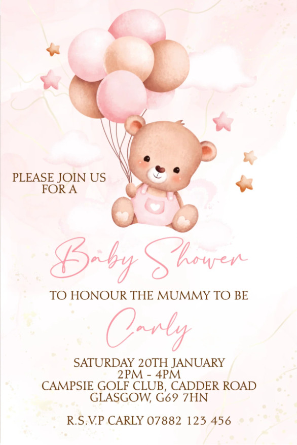 Sample of Baby Shower Invitation Template for Girls Sample of Baby Shower Invitation Template for Girls