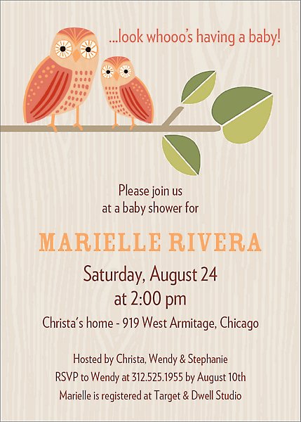 Sample of Owl Baby Shower Invitation Template Sample of Owl Baby Shower Invitation Template