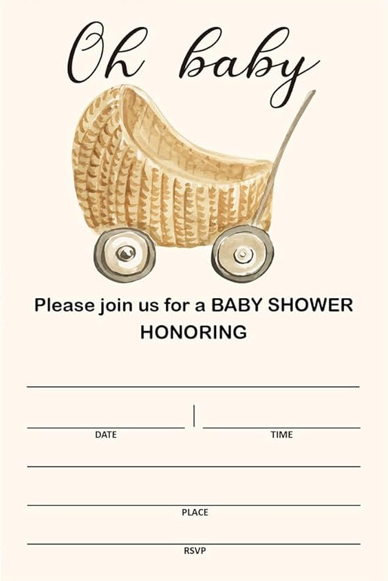 Unique Baby Shower Invitation Template